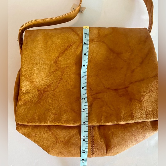 Vintage Leather Loft-marbled handmade tan leather satchel bag in great condition - Picture 4 of 10